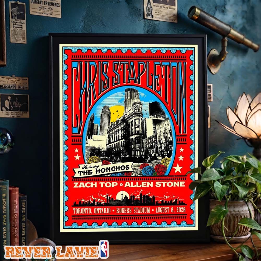Chris Stapleton Show Print At Rogers Stadium In Toronto Ontario On August 6 2026 Featuring The Honchos Zach Top And Allen Stone Vintage Postage Stamp Art Poster Canvas Chris Stapleton Show Print At Rogers Stadium In Toronto Ontario On August 6 2026 Featuring The Honchos Zach Top And Allen Stone Vintage Postage Stamp Art Poster Canvas