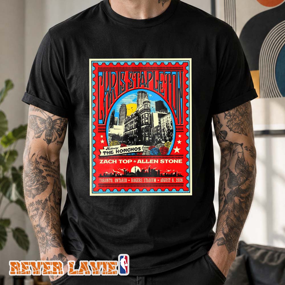 Chris Stapleton Show Print At Rogers Stadium In Toronto Ontario On August 6 2026 Featuring The Honchos Zach Top And Allen Stone Vintage Postage Stamp Art Unisex Tee Chris Stapleton Show Print At Rogers Stadium In Toronto Ontario On August 6 2026 Featuring The Honchos Zach Top And Allen Stone Vintage Postage Stamp Art Unisex Tee