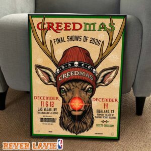 Creed Creedmas Final Shows 2026 Tour Poster Las Vegas Highland California Home Decor Poster Canvas