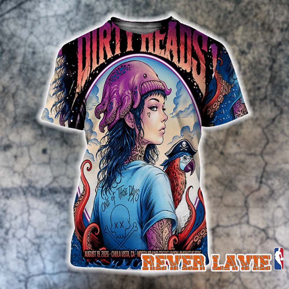 Dirty Heads Chula Vista CA Event Poster At North Island Credit Union Amphitheatre On August 19 2026 All Over Print Shirt Dirty Heads Chula Vista CA Event Poster At North Island Credit Union Amphitheatre On August 19 2026 All Over Print Shirt