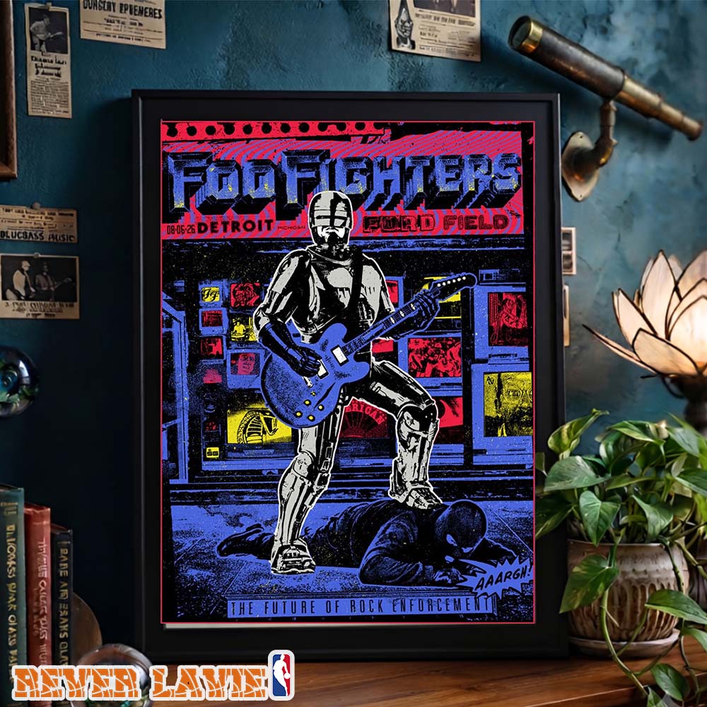 Foo Fighters Concert Poster At Ford Field In Detroit Michigan On August 6 2026 Home Decor Poster Canvas Foo Fighters Concert Poster At Ford Field In Detroit Michigan On August 6 2026 Home Decor Poster Canvas