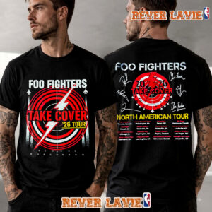 Foo Fighters Take Cover Tour 2026 Bootleg Tee In DC North American Tour Signature T Shirt Two Sided