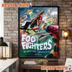 Foo Fighters Washington DC 2026 Event Poster At National Park On August 17 2026 Poster Decor