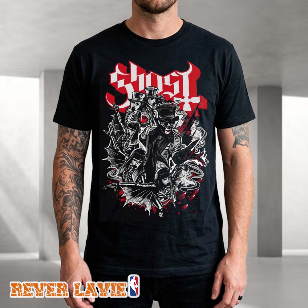 Ghost Paint The Town Red Tee Black Ghost Paint The Town Red Tee Black