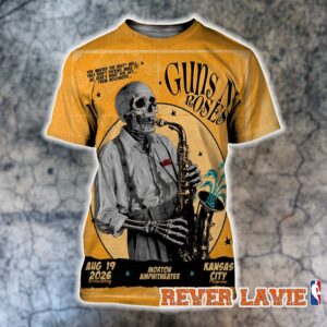 Guns N Roses Kansas City Event Poster At Morton Amphitheater On August 19 2026 Missouri All Over Print Shirt