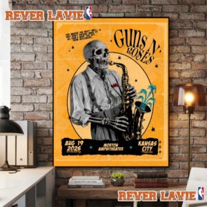 Guns N Roses Kansas City Event Poster At Morton Amphitheater On August 19 2026 Missouri Poster Decor