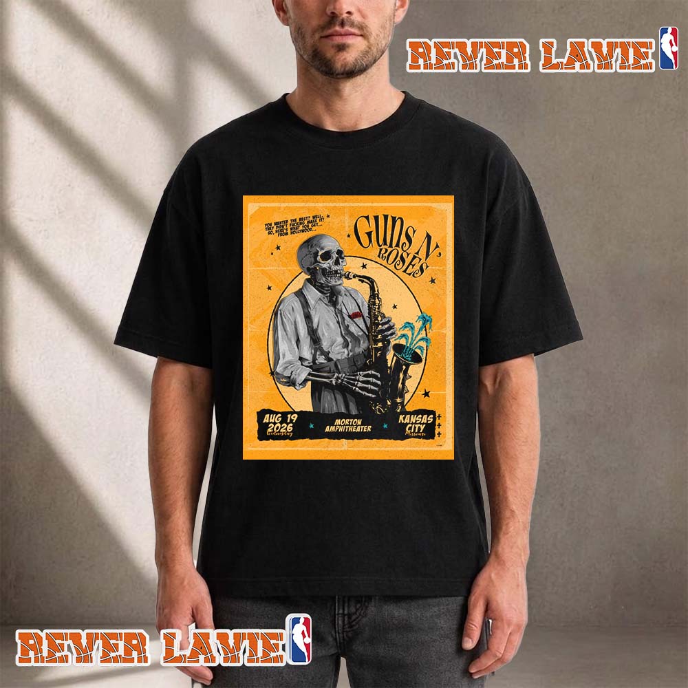 Guns N Roses Kansas City Event Poster At Morton Amphitheater On August 19 2026 Missouri Unisex T Shirt Guns N Roses Kansas City Event Poster At Morton Amphitheater On August 19 2026 Missouri Unisex T Shirt