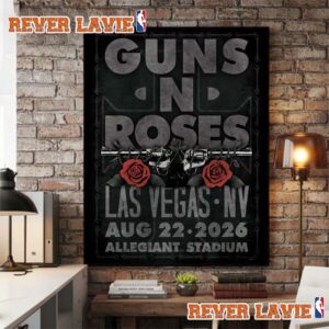 Guns N Roses Las Vegas Nevada Event Poster At Allegiant Stadium On August 22 2026 Comeback After Five Years Poster Decor