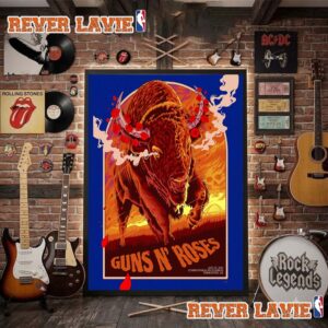 Guns N Roses Tour 2026 Edmonton AB Event Poster At Commonwealth Stadium On August 26 2026 Poster Decor