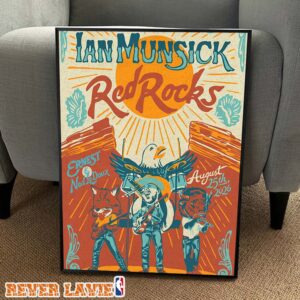 Ian Munsick Red Rocks Amphitheatre Morrison Colorado August 25 2026 Concert Show Home Decor Poster Canvas