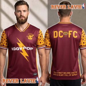 Iggy Pop x Detroit City FC Street Walking Cheetah Football Jersey