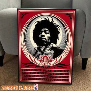 Jimi Hendrix Freedom Icon Vintage Letterpress Collectible Print Wall Art Decor
