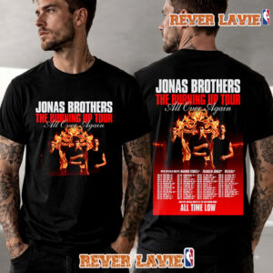 Jonas Brothers The Burning Up Tour 2026 All Over Again Schedule Tour Dates T Shirt Two Sided