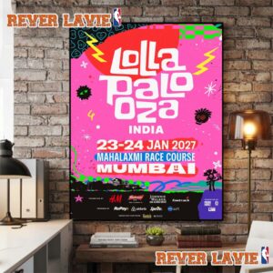 Lollapalooza India 2027 At Mahalaxmi Race Course Mumbai On January 23 24 2027 Poster Decor