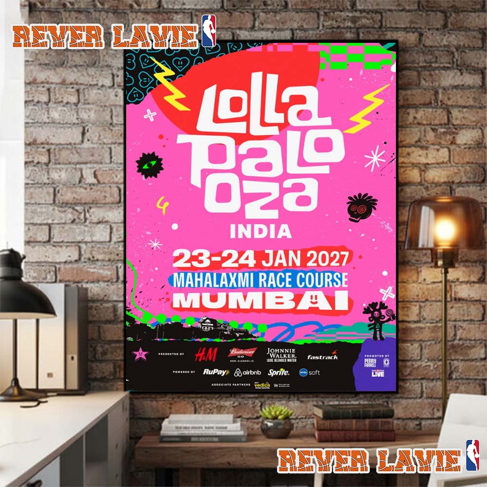 Lollapalooza India 2027 At Mahalaxmi Race Course Mumbai On January 23 24 2027 Poster Decor Lollapalooza India 2027 At Mahalaxmi Race Course Mumbai On January 23 24 2027 Poster Decor