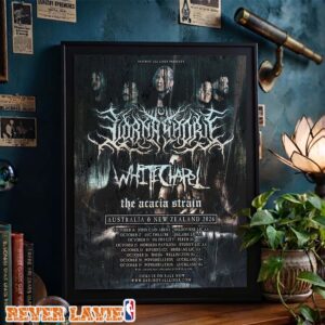 Lorna Shore Tour Flyer With Whitechapel And The Acacia Strain For Australia And New Zealand October 2026 Poster Canvas