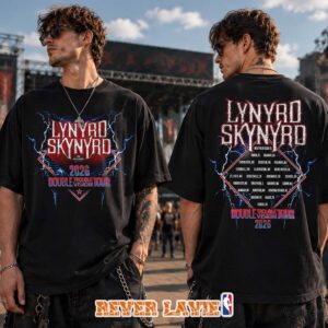 Lynyrd Skynyrd Double Trouble Double Vision Tour Black T-Shirt