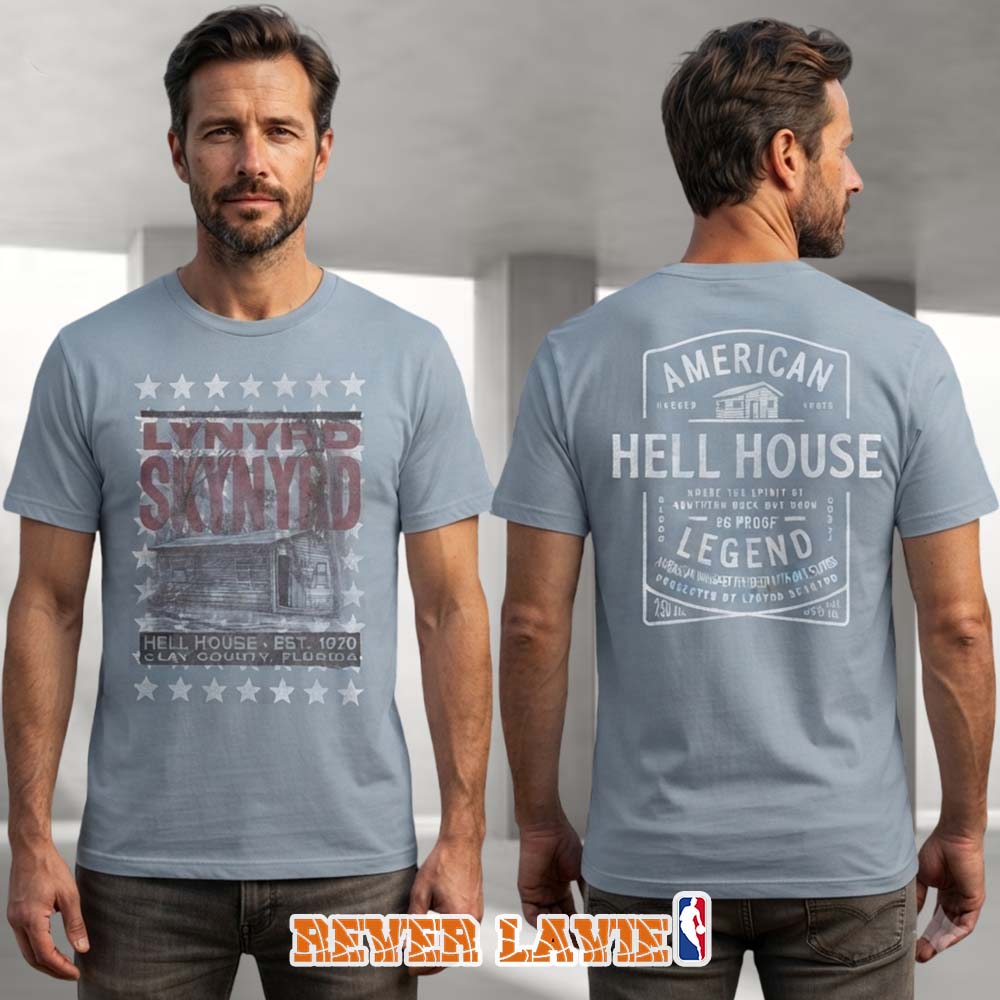 Lynyrd Skynyrd Hell House Fine Lines Graphic Two Sided Tee Lynyrd Skynyrd Hell House Fine Lines Graphic Two Sided Tee