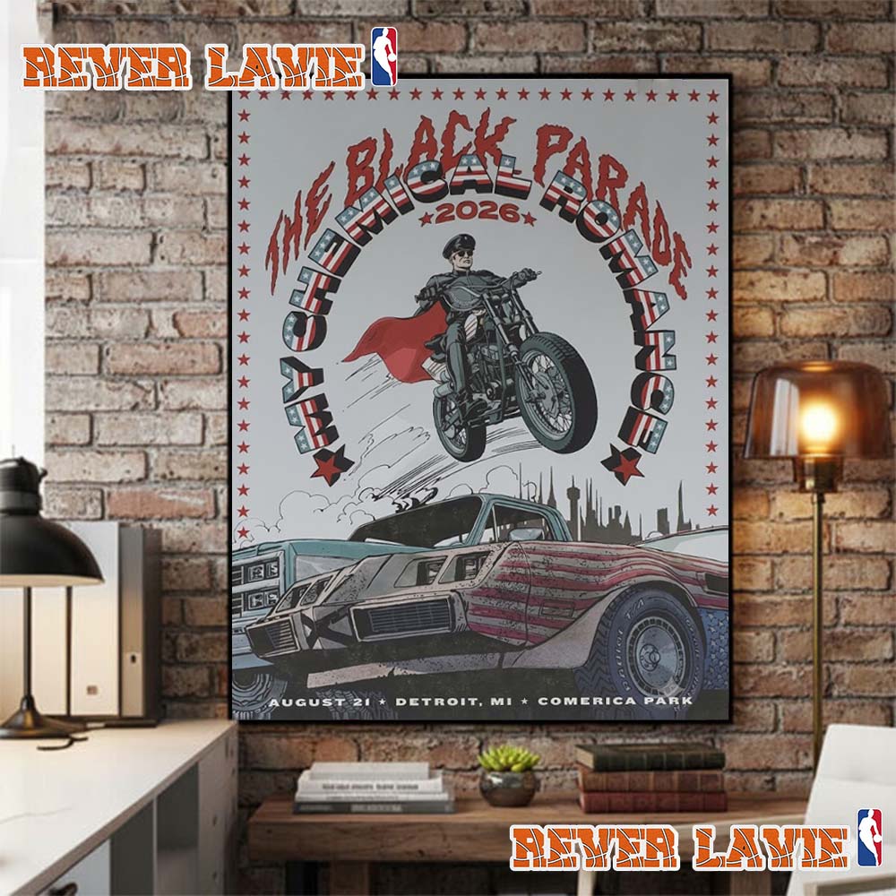 My Chemical Romance The Black Parade 2026 Detroit Poster Show At Comerica Park On August 21 2026 Detroit MI Poster Decor Canvas My Chemical Romance The Black Parade 2026 Detroit Poster Show At Comerica Park On August 21 2026 Detroit MI Poster Decor Canvas