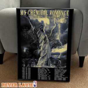 My Chemical Romance The Black Parade 2026 Tour With Full Tour Dates Poster Canvas