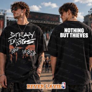 Nothing But Thieves Stray Dogs Band Photo Tee Black Boxy Relaxed Fit