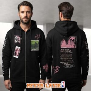 Nothing But Thieves Stray Dogs Zip Hoodie Black Lyric Print