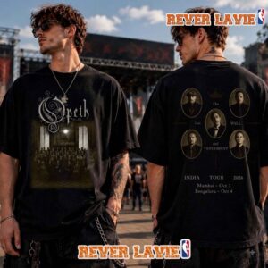 Opeth India Tour 2026 Exclusive Tee TLWAT Black Regular Graphic T Shirt Two Sided