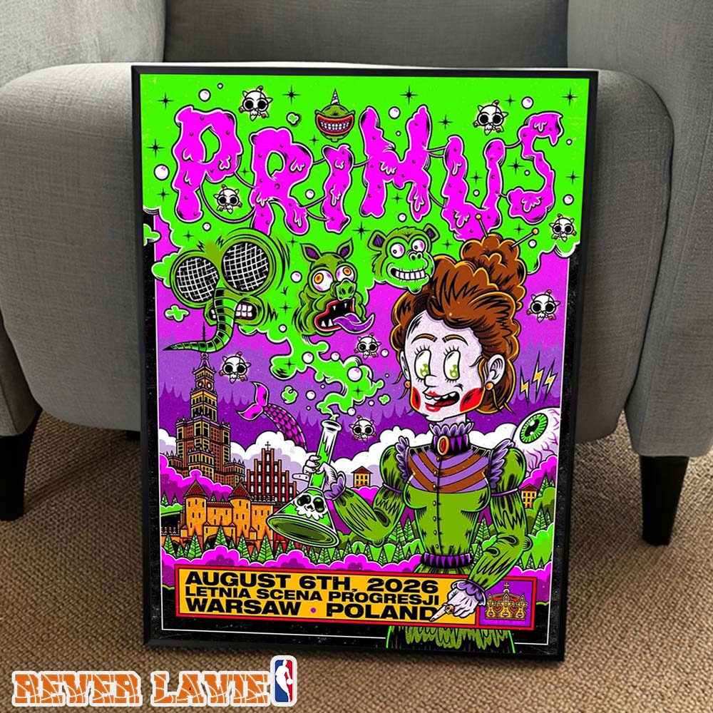 Primus Concert Poster At Letnia Scena Progresji In Warsaw Poland On August 6 2026 Wall Art Home Decor Primus Concert Poster At Letnia Scena Progresji In Warsaw Poland On August 6 2026 Wall Art Home Decor