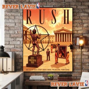 Rush Fifty Something Tour 2026 Pennsylvania Event Poster At Xfinity Mobile Arena On August 21 23 2026 Philadelphia Poster Decor