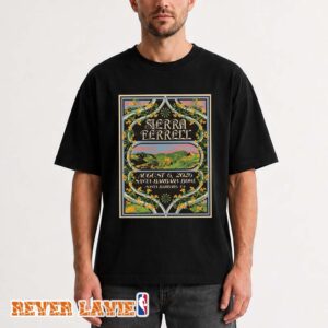 Sierra Ferrell Tour Print At Santa Barbara Bowl In Santa Barbara California On August 6 2026 Limited Edition By Sight Study Floral Art Nouveau Design Unisex Tee