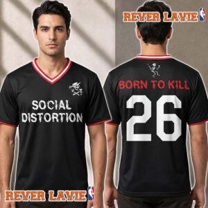Social Distortion Born To Kill 26 Football Jersey