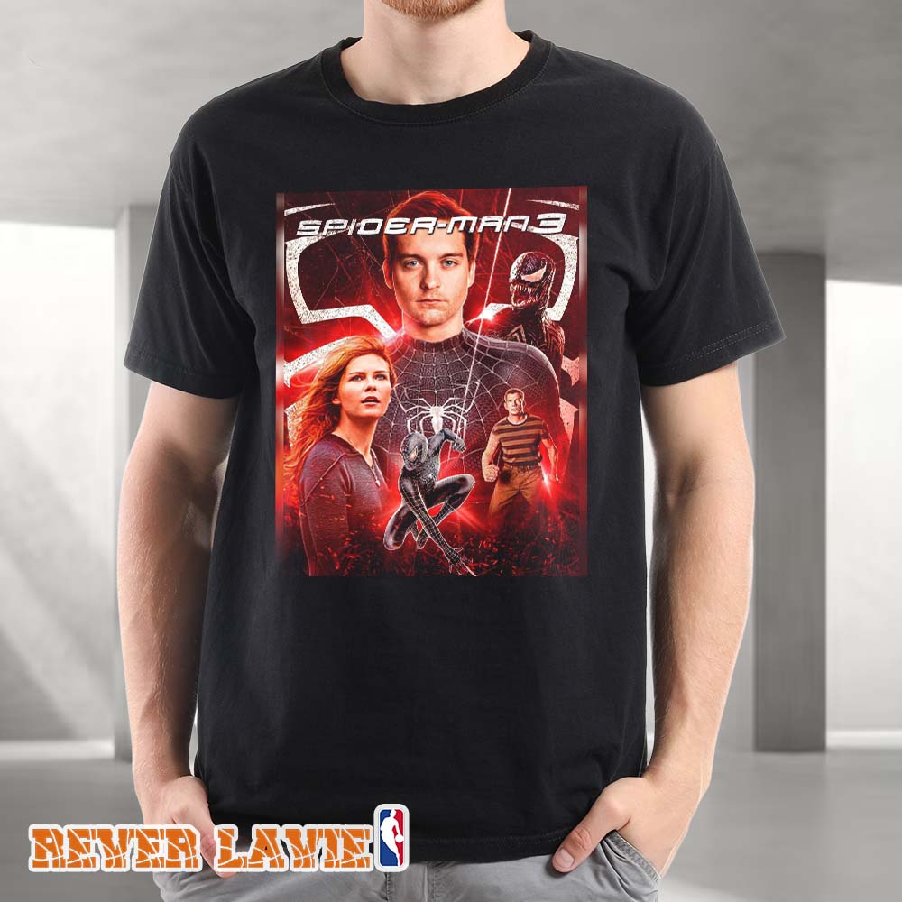 Spider-Man 3 Tobey Maguire Venom Movie 2026 Redesigned Official Poster From Sony Pictures Unisex Tee Spider-Man 3 Tobey Maguire Venom Movie 2026 Redesigned Official Poster From Sony Pictures Unisex Tee
