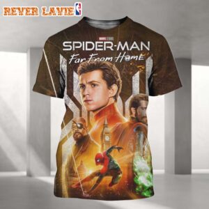 Spider-Man Far From Home 2026 Redesigned Official Poster Sony Pictures Marvel Studios All Over Print Shirt