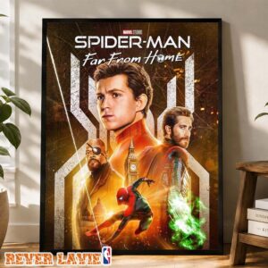 Spider-Man Far From Home 2026 Redesigned Official Poster Sony Pictures Marvel Studios Poster Canvas