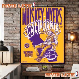 Whiskey Myers California The Southern Hospitality Tour 2026 Event Poster At Hollywood Bowl Los Angeles CA On August 17 2026 Poster Decor