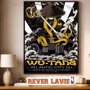 Wu Tang Clan Event Poster Atlantic City 2026 Show At Hard Rock Live At Etess Arena On August 28 2026 Atlantic City NJ Poster Decor Canvas