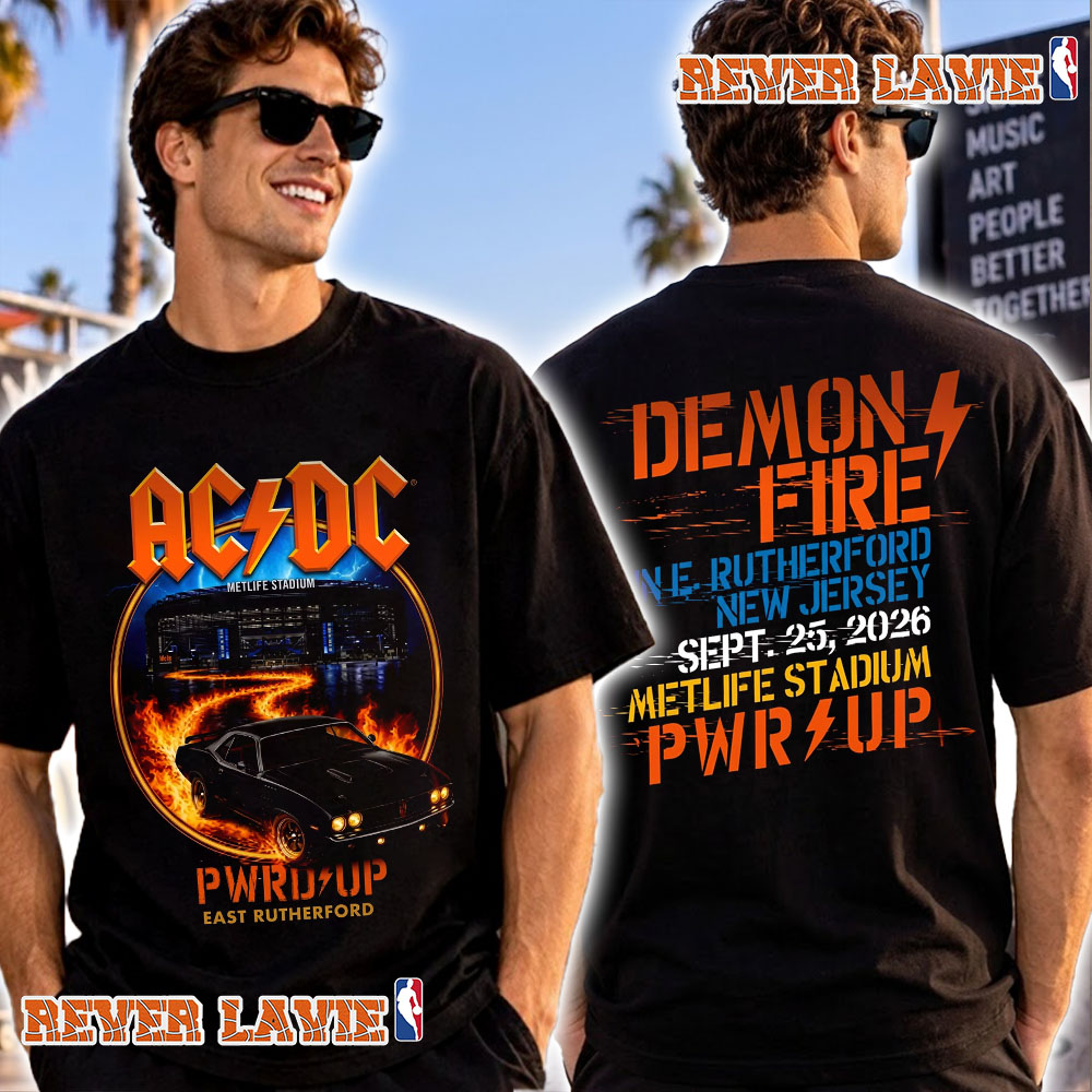 ACDC East Rutherford NJ Pwr Up Tour 2026 Exclusive Tee Demon Fire At Metlife Stadium On September 25 2026 T Shirt Two Sided ACDC East Rutherford NJ Pwr Up Tour 2026 Exclusive Tee Demon Fire At Metlife Stadium On September 25 2026 T Shirt Two Sided