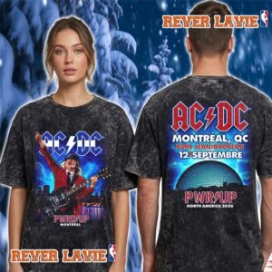 ACDC Montreal 2026 Pwr Up Tour Exclusive Tee At Parc Jean Drapeau On September 12 2026 Washed T Shirt