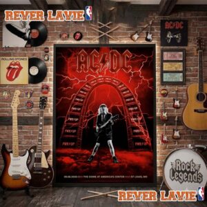 ACDC Pwr Up Missouri 2026 Venue Poster At The Dome At America’s Center On September 8 2026 St Louis Missouri Poster Decor