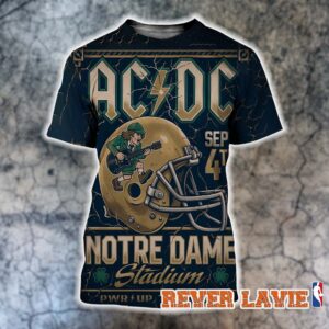 ACDC Pwr Up Tour 2026 Event Poster At Notre Dame Stadium On September 4 2026 All Over Print Shirt