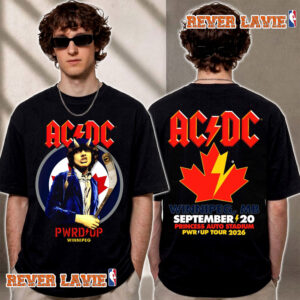 ACDC Winnipeg MB Pwr Up Tour 2026 Exclusive Tee At Princess Auto Stadium On September 20 2026 T Shirt Two Sided