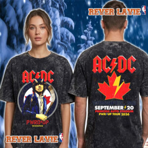 ACDC Winnipeg MB Pwr Up Tour 2026 Exclusive Tee At Princess Auto Stadium On September 20 2026 Washed T Shirt
