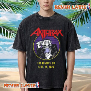 Anthrax World Tour 2026 Los Angeles CA Merch Tee On September 25 2026 At BMO Stadium Washed T Shirt