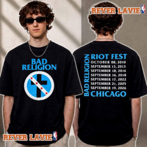 Bad Religion At Riot Fest 2026 Chicago On September 19 2026 T Shirt Two Sided