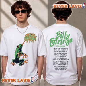 Billy Strings Fall 2026 Merchandise Frog Splatter Tour Dates T Shirt Two Sided