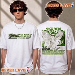 Borderland Festival 2026 At Knox Farm State Park in East Aurora On September 18–20 2026 Owl Mascot Full Lineup T Shirt Two Sided