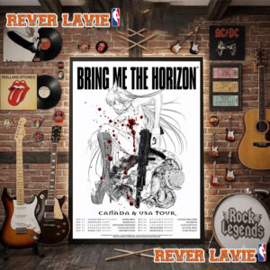 Bring Me The Horizon Canada And USA Tour 2026 Schedule Tour Dates Poster Decor
