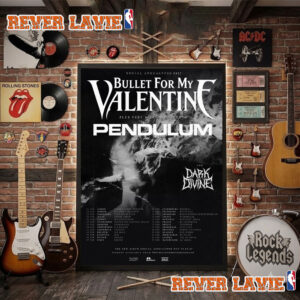 Bullet For My Valentine UK And European Tour 2027 Schedule Tour Dates Poster Decor