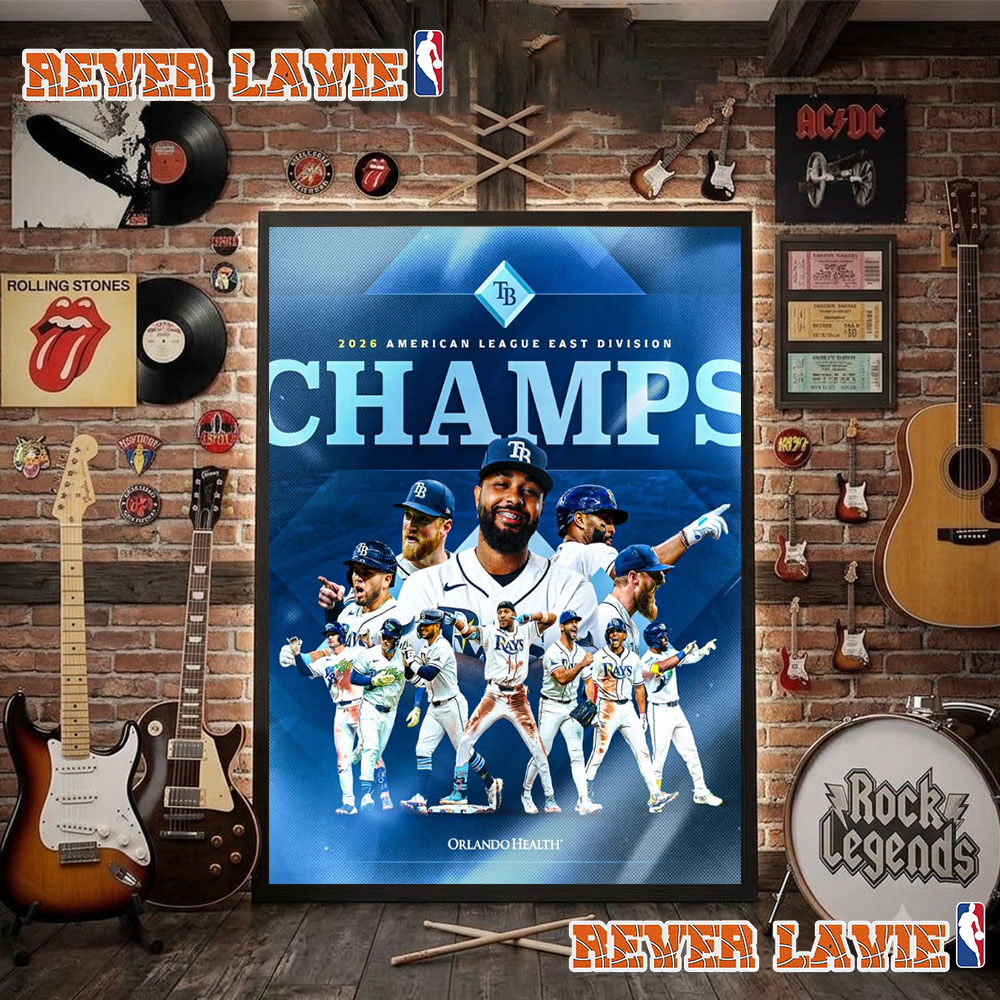 Celebrates Champions American League East Division 2026 Tampa Bay Rays Poster Decor Celebrates Champions American League East Division 2026 Tampa Bay Rays Poster Decor