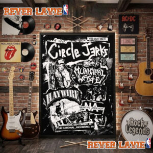 Circle Jerks 2026 World Tour Richmond Virginia Event Poster At The National On September 19 2026 Poster Decor